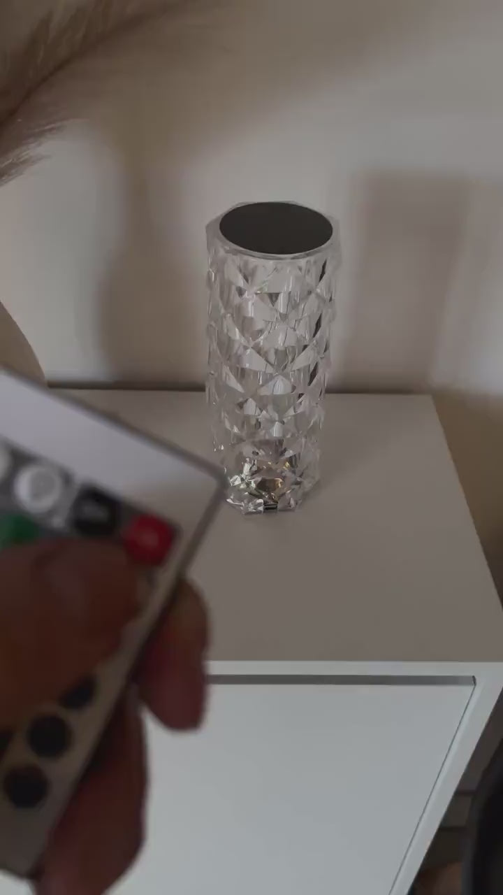 Crystal Table Lamp – Crystal Lamp, Table Lamp Rechargeable, Mid Century Modern,Crystal Lamp,Aura Lamp,Touch Sensor Lamp,Wireless Table Lamp
