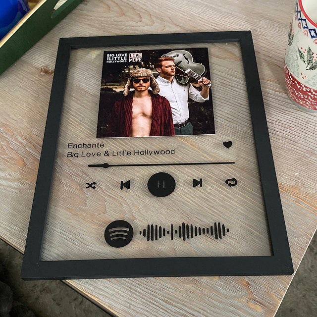 Custom Music Spotify Plaque with Frame