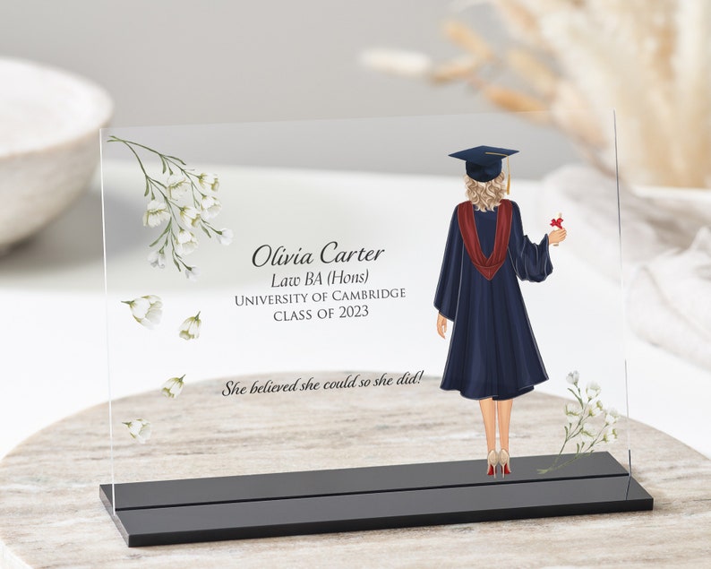 Girls Acrylic Graduation Plaque