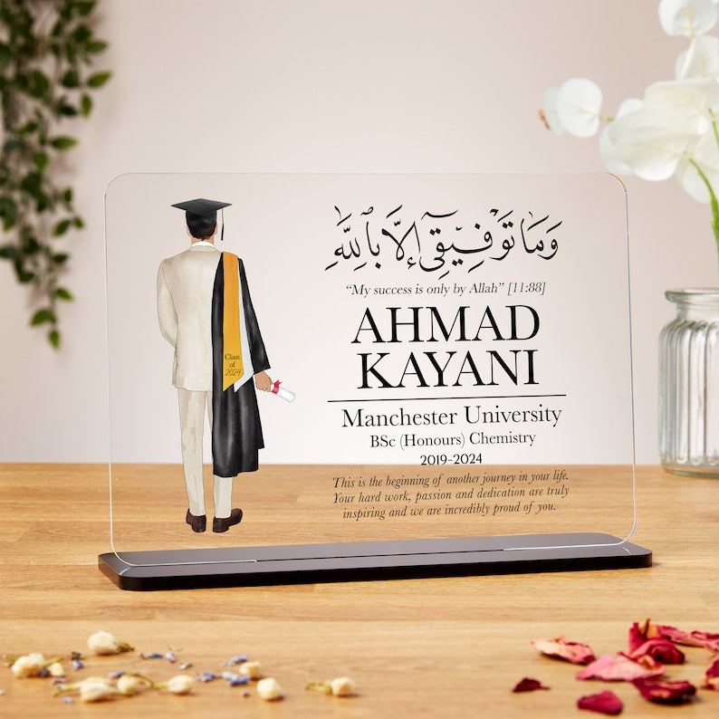 Elegant Boys Graduation Plaque